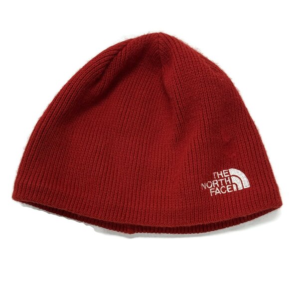The North Face Beanie Unisex Youth OS Knit Hat Red Canada Winter Hat Acrylic - Picture 1 of 7